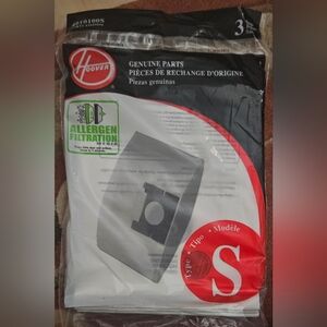 Hoover Type S vacuum bags. 1 pack of 3